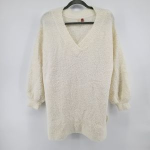Anthropologie Pilcro v-neck sweater S cream oversize